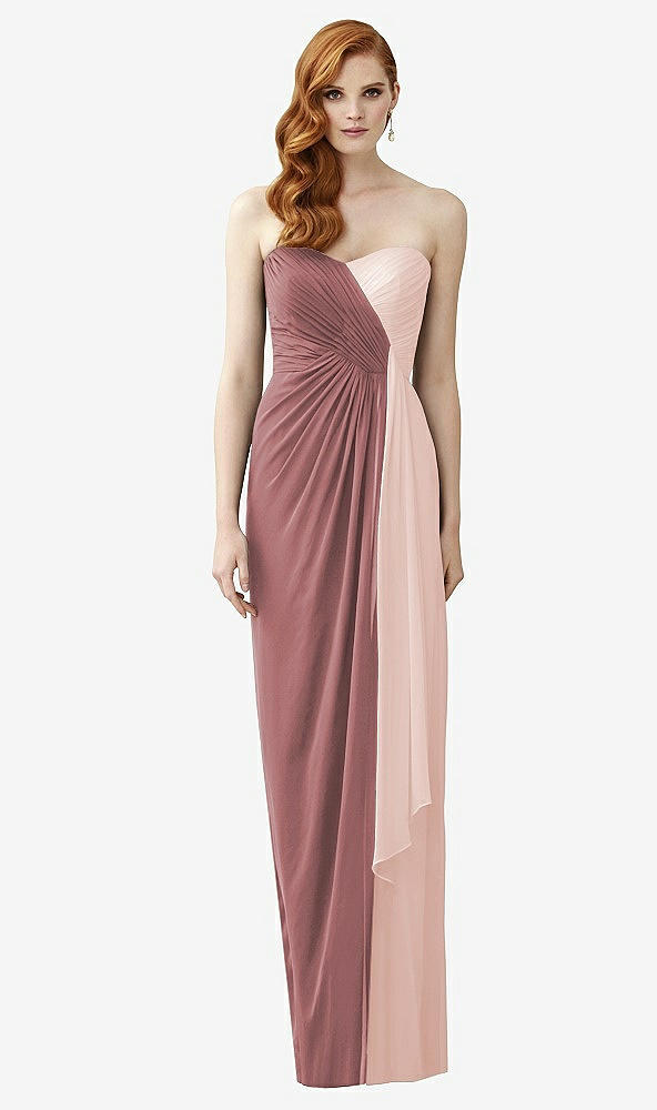 Front View - Rosewood & Blush Dessy Collection Style 2956