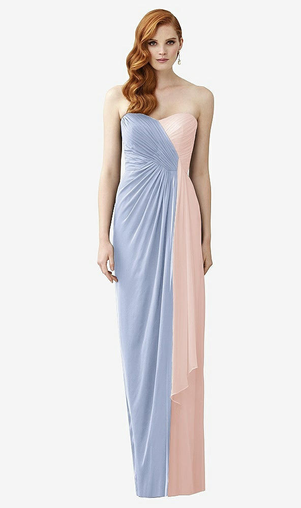Front View - Sky Blue & Blush Dessy Collection Style 2956