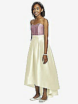 Front View Thumbnail - Butter Yellow & Dusty Rose Dessy Collection Junior Bridesmaid JR533