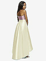 Rear View Thumbnail - Butter Yellow & Dusty Rose Dessy Collection Junior Bridesmaid JR533