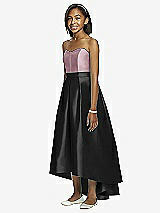 Front View Thumbnail - Black & Dusty Rose Dessy Collection Junior Bridesmaid JR533