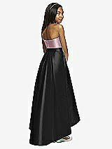 Rear View Thumbnail - Black & Dusty Rose Dessy Collection Junior Bridesmaid JR533
