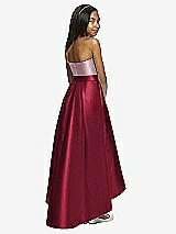 Rear View Thumbnail - Burgundy & Dusty Rose Dessy Collection Junior Bridesmaid JR533