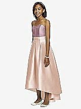Front View Thumbnail - Cameo & Dusty Rose Dessy Collection Junior Bridesmaid JR533