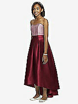 Front View Thumbnail - Cabernet & Dusty Rose Dessy Collection Junior Bridesmaid JR533
