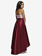 Rear View Thumbnail - Cabernet & Dusty Rose Dessy Collection Junior Bridesmaid JR533