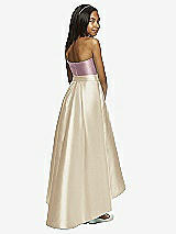 Rear View Thumbnail - Champagne & Dusty Rose Dessy Collection Junior Bridesmaid JR533