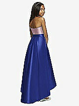 Rear View Thumbnail - Cobalt Blue & Dusty Rose Dessy Collection Junior Bridesmaid JR533
