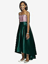 Front View Thumbnail - Evergreen & Dusty Rose Dessy Collection Junior Bridesmaid JR533
