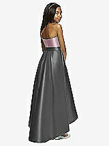 Rear View Thumbnail - Gunmetal & Dusty Rose Dessy Collection Junior Bridesmaid JR533