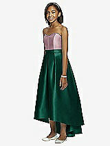 Front View Thumbnail - Hunter Green & Dusty Rose Dessy Collection Junior Bridesmaid JR533