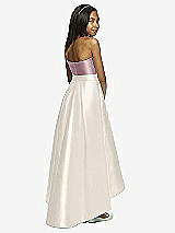 Rear View Thumbnail - Ivory & Dusty Rose Dessy Collection Junior Bridesmaid JR533