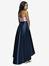 Rear View Thumbnail - Midnight Navy & Dusty Rose Dessy Collection Junior Bridesmaid JR533
