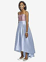 Front View Thumbnail - Sky Blue & Dusty Rose Dessy Collection Junior Bridesmaid JR533