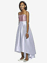 Front View Thumbnail - Silver Dove & Dusty Rose Dessy Collection Junior Bridesmaid JR533