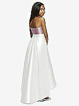 Rear View Thumbnail - White & Dusty Rose Dessy Collection Junior Bridesmaid JR533