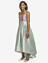Front View Thumbnail - Willow Green & Dusty Rose Dessy Collection Junior Bridesmaid JR533