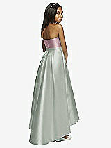 Rear View Thumbnail - Willow Green & Dusty Rose Dessy Collection Junior Bridesmaid JR533
