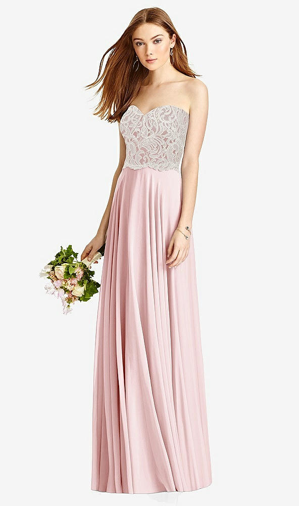 Front View - Ballet Pink & Oyster Studio Design Bridesmaid Dress 4504