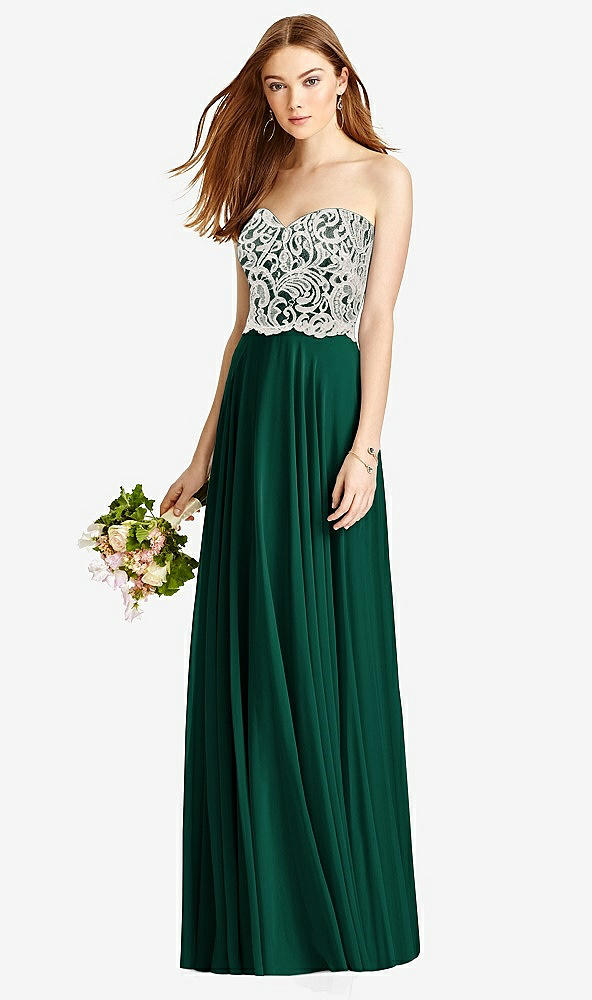 Front View - Hunter Green & Oyster Studio Design Bridesmaid Dress 4504
