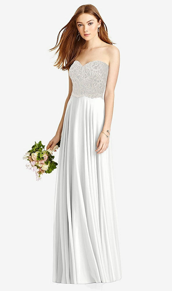 Front View - White & Oyster Studio Design Bridesmaid Dress 4504