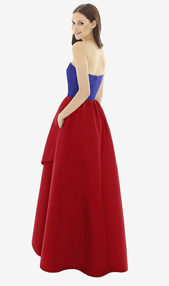 Back View - Garnet & Electric Blue Alfred Sung Style D730