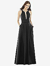 Front View Thumbnail - Black & Light Nude Alfred Sung Style D732