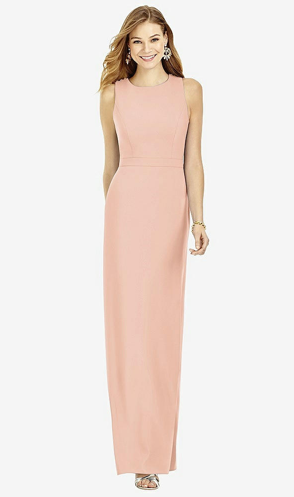 Back View - Pale Peach After Six Bridesmaid Dress 6756