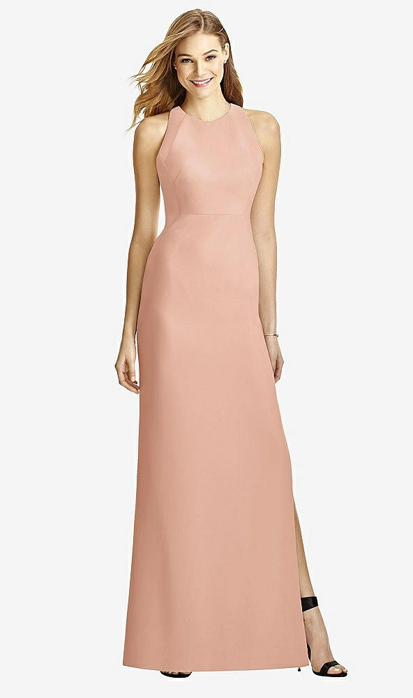 Back View - Pale Peach After Six Bridesmaid Dress 6757