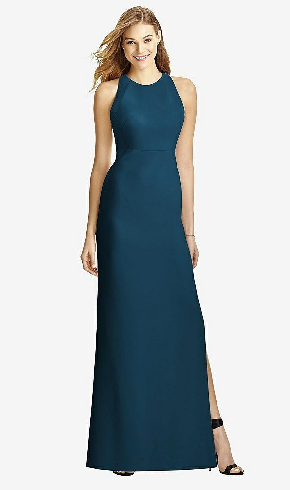 Back View - Atlantic Blue After Six Bridesmaid Dress 6757