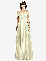 Alt View 1 Thumbnail - Butter Yellow Off-the-Shoulder Draped Chiffon Maxi Dress