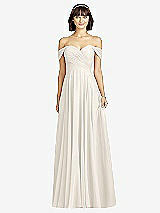 Alt View 1 Thumbnail - Ivory Off-the-Shoulder Draped Chiffon Maxi Dress