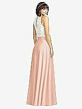 Rear View Thumbnail - Pale Peach Crepe Maxi Skirt