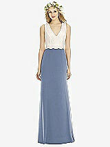 Front View Thumbnail - Larkspur Blue & Ivory Social Bridesmaids Style 8172