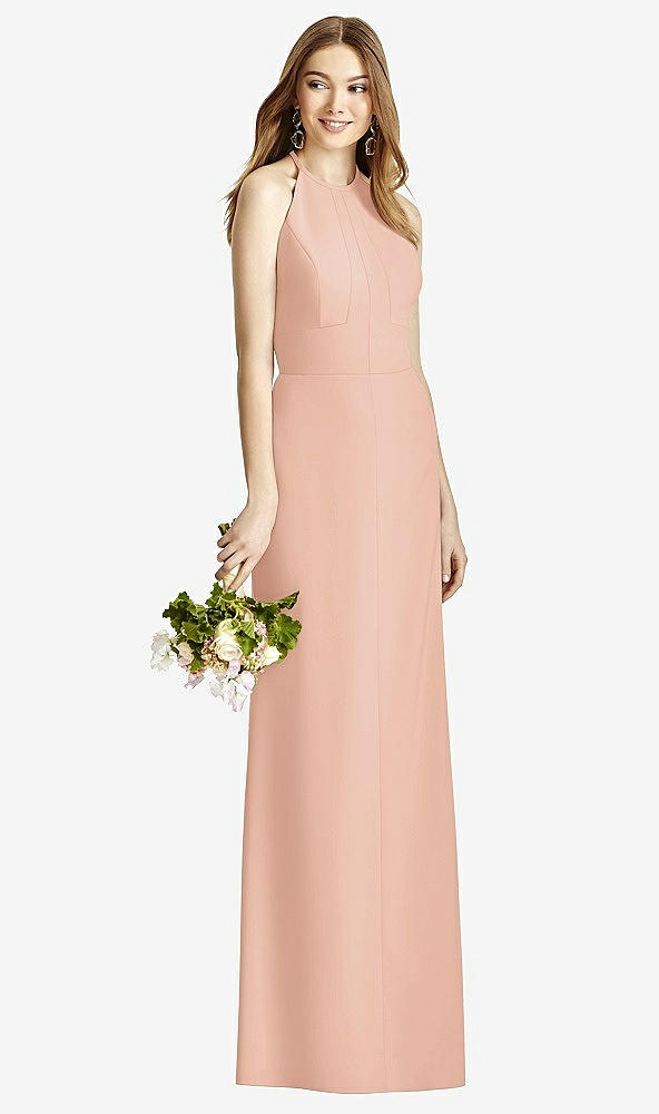 Front View - Pale Peach Studio Design Bridesmaid Dress 4507