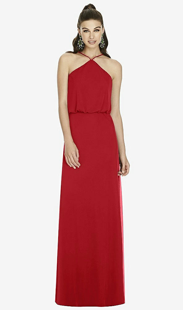Front View - Garnet Alfred Sung Bridesmaid Dress D738