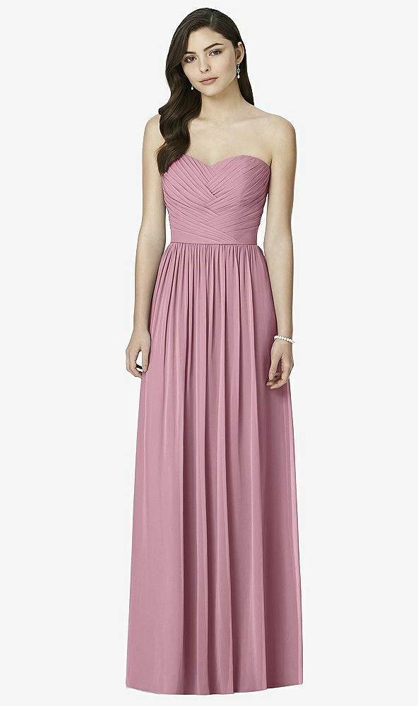Front View - Dusty Pink Dessy Bridesmaid Dress 2991