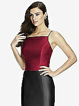 Front View Thumbnail - Burgundy Dessy Bridesmaid Top T2979