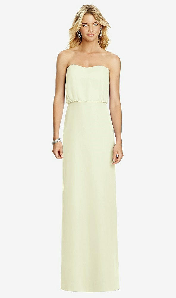 Front View - Butter Yellow Full Length Lux Chiffon Blouson Bodice