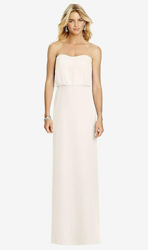 Front View - Ivory Full Length Lux Chiffon Blouson Bodice