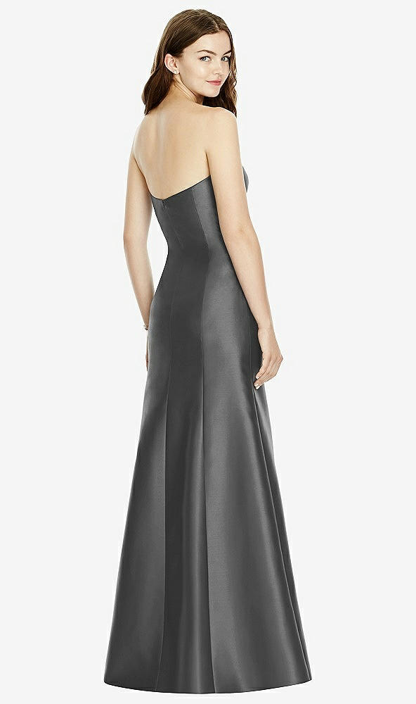 Back View - Gunmetal Bella Bridesmaids Dress BB104