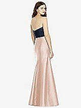 Rear View Thumbnail - Cameo & Midnight Navy Bella Bridesmaids Dress BB105