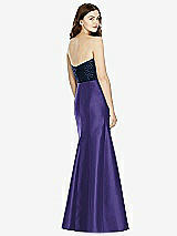 Rear View Thumbnail - Grape & Midnight Navy Bella Bridesmaids Dress BB105