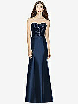 Front View Thumbnail - Midnight Navy & Midnight Navy Bella Bridesmaids Dress BB105