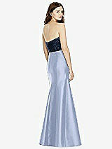 Rear View Thumbnail - Sky Blue & Midnight Navy Bella Bridesmaids Dress BB105