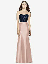 Front View Thumbnail - Toasted Sugar & Midnight Navy Bella Bridesmaids Dress BB105
