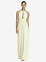 Front View Thumbnail - Butter Yellow & Dark Nude Studio Design Bridesmaid Dress 4518