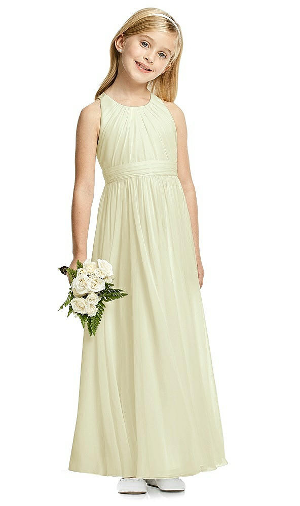 Front View - Butter Yellow Flower Girl Dress FL4054