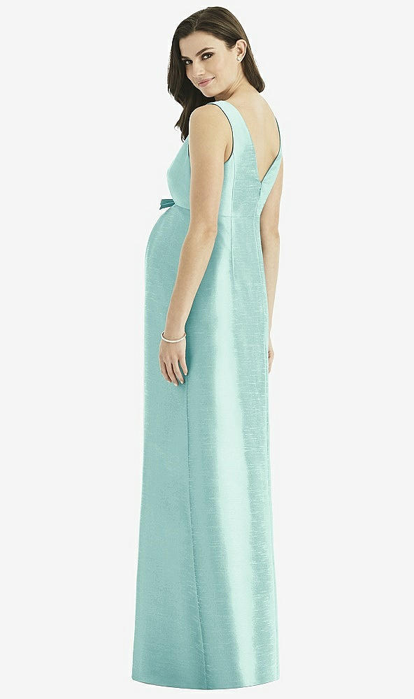 Back View - Seaside Alfred Sung Maternity Bridesmaid Dress Style M437