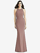 Rear View Thumbnail - Sienna Criss Cross Twist Cutout Back Trumpet Gown